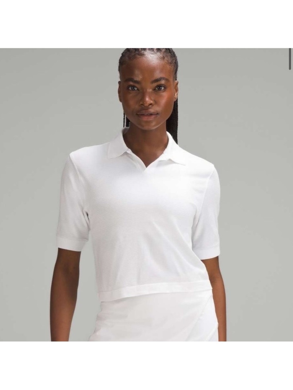 Lululemon Swiftly Tech Relaxed-Fit Polo Shirt in White Women’s size 14 LW3GMJS